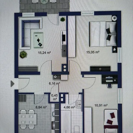 아파트 Modern 2-bedroom Near Messe 2-4 Guests *